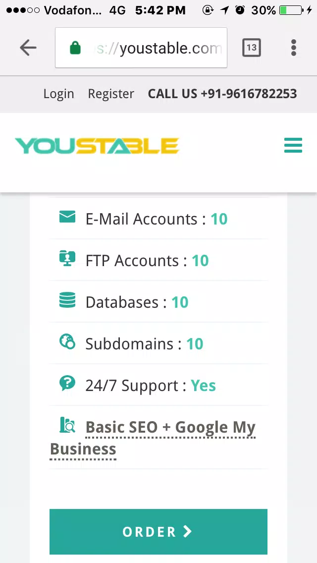 Website Design, Hosting & SEO Screenshots