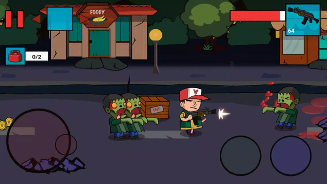 Tangkapan layar 2D Zombie Street War 2019
