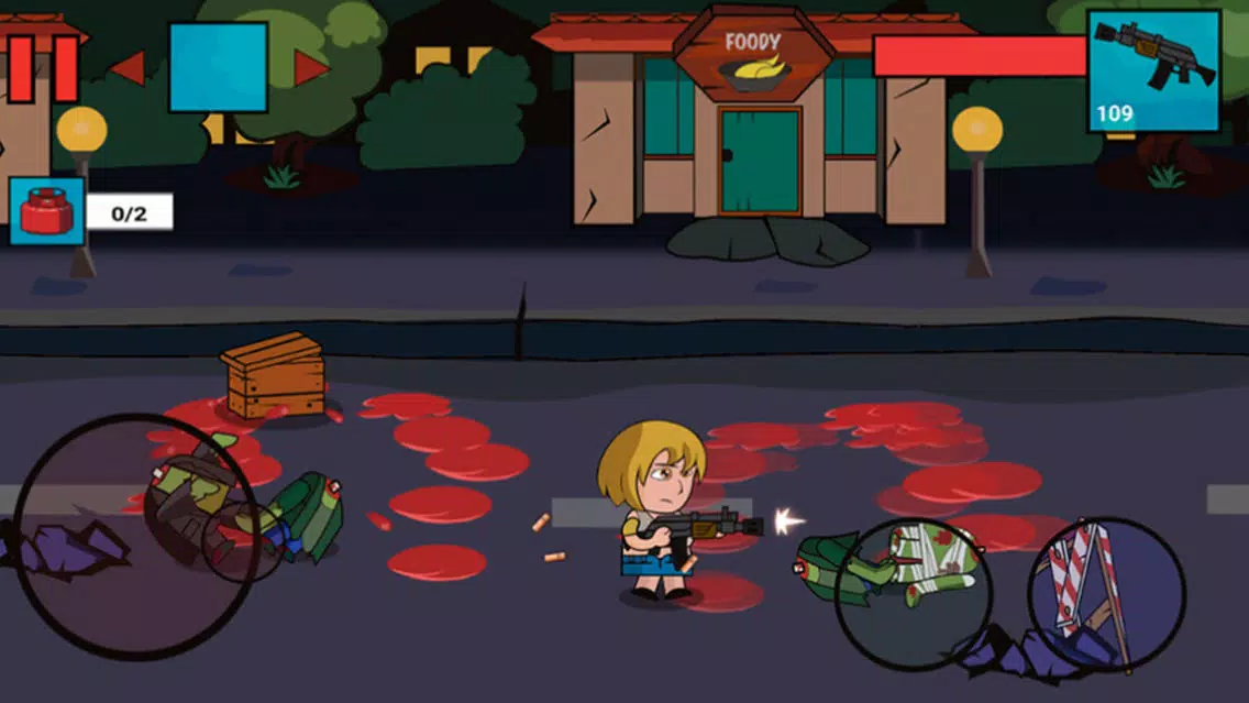 Tangkapan layar 2D Zombie Street War 2019