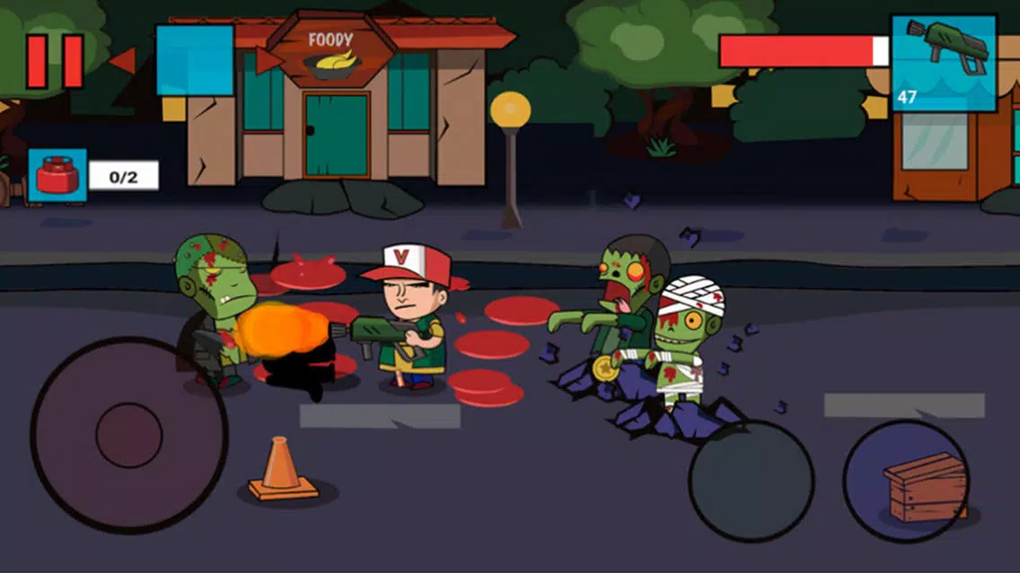 Tangkapan layar 2D Zombie Street War 2019