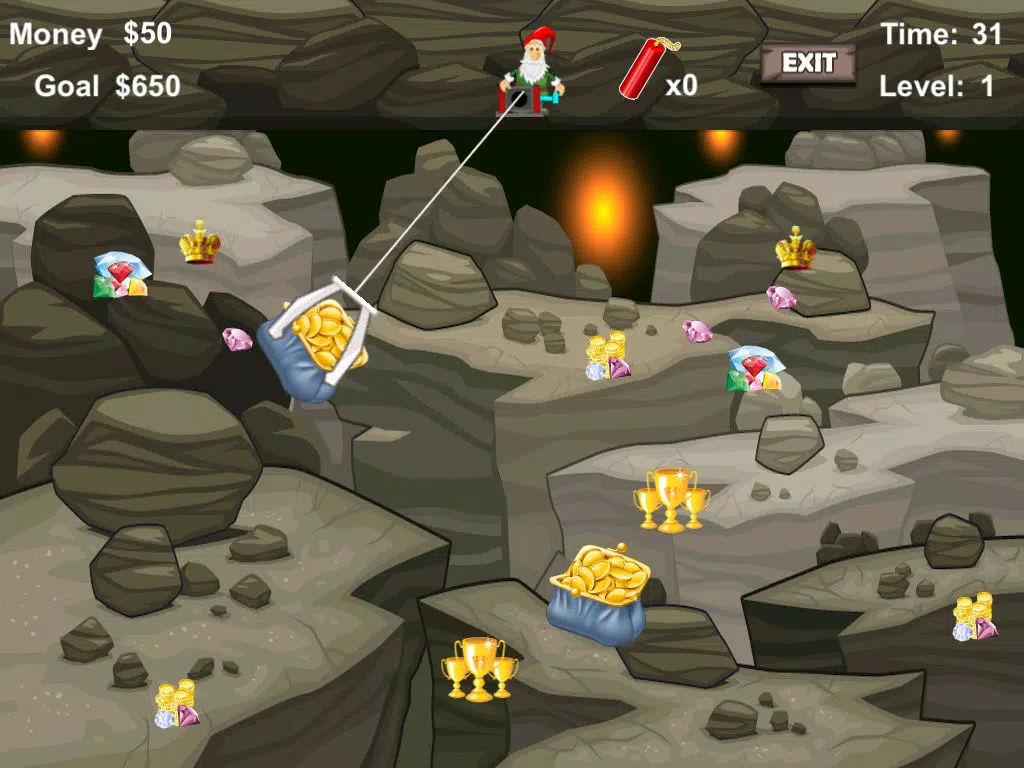 Awesome Dwarf Digger - Precious Gold and Jewel Den Mining Game iPad Screenshots