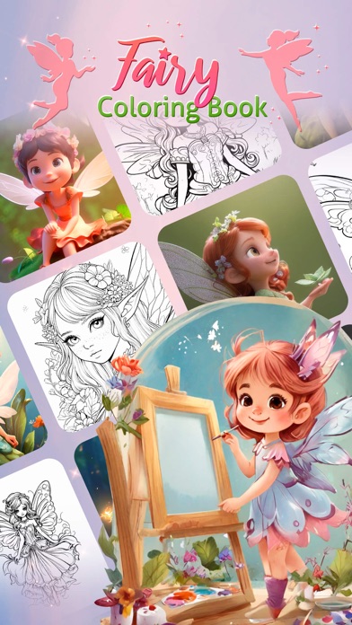 Fairy coloring book kids game' Screenshots