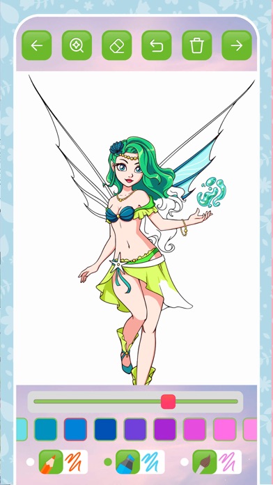 Fairy coloring book kids game' Screenshots