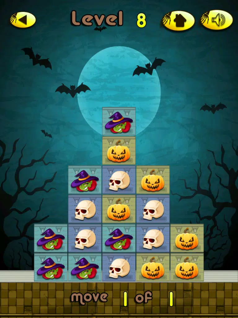 Halloween Monster Match - Move the Spooky Box Dash Free iPad Screenshots