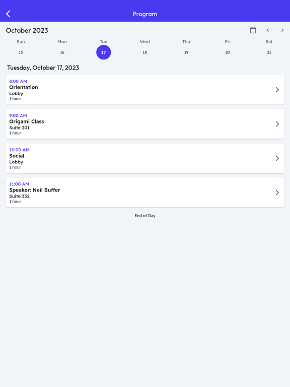 MyEvent by Member Minder Pro iPad Screenshots
