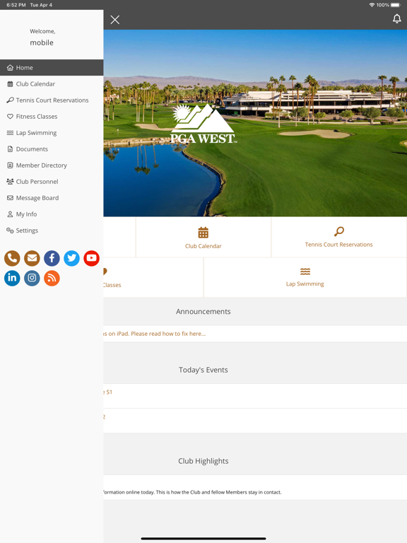 The Club at PGA WEST iPad Screenshots