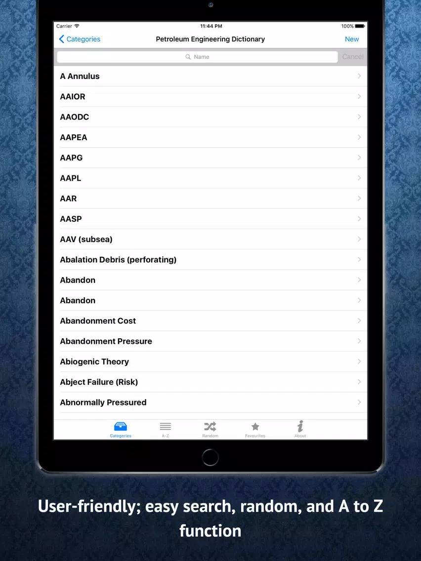 Petroleum Engineering Dictionary iPad Screenshots