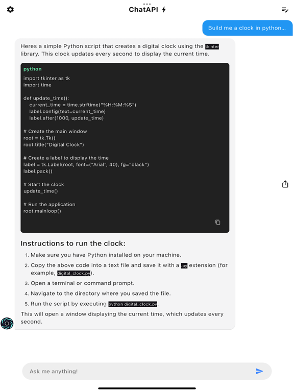 ChatAPI - AI Chat for Less iPad Screenshots