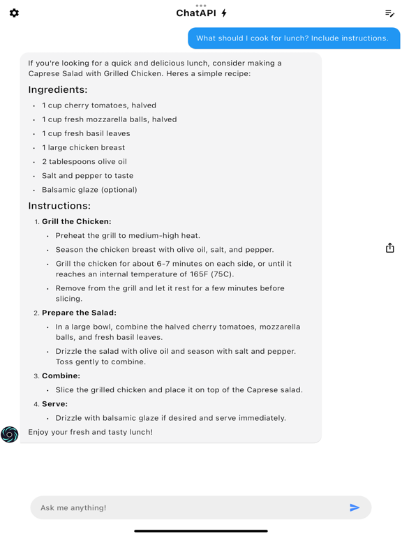 ChatAPI - AI Chat for Less iPad Screenshots