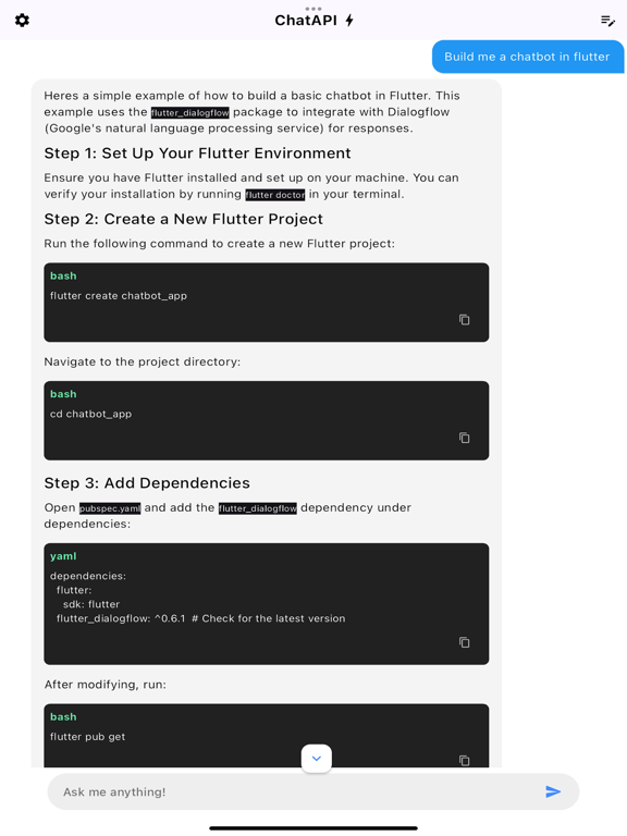 ChatAPI - AI Chat for Less iPad Screenshots