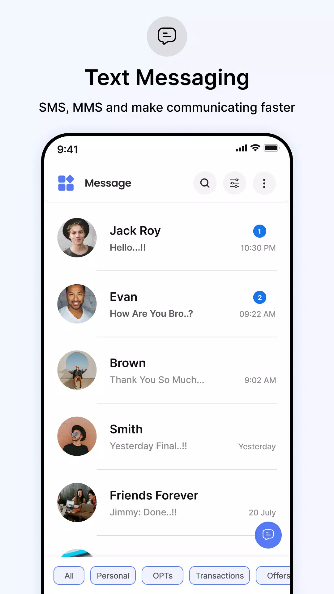 Messages - Text SMS App Screenshots