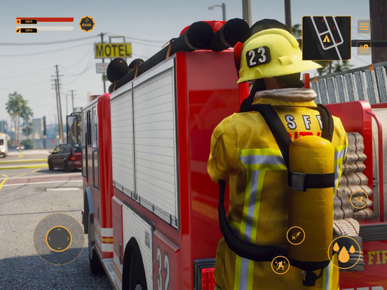 Firefighter:Car fire truck sim iPad  स्क्रीनशॉट