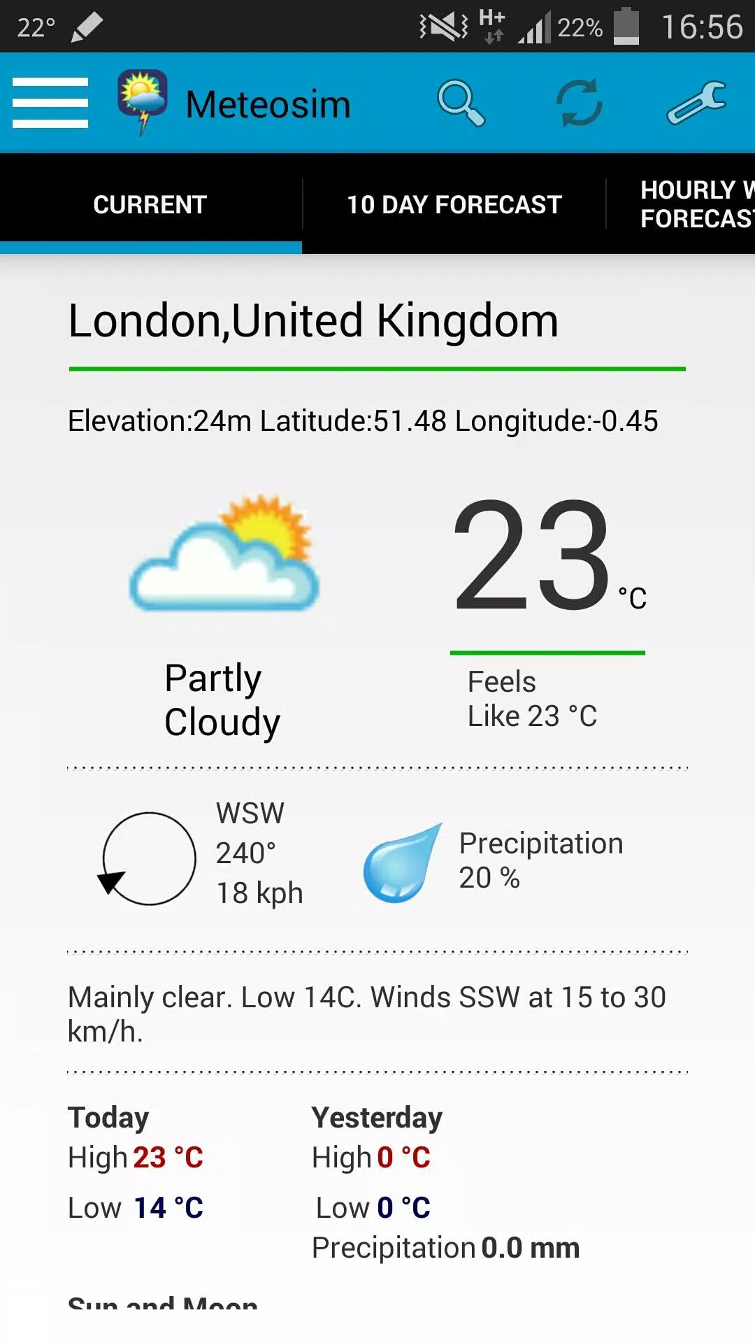 Meteosim weather Screenshots