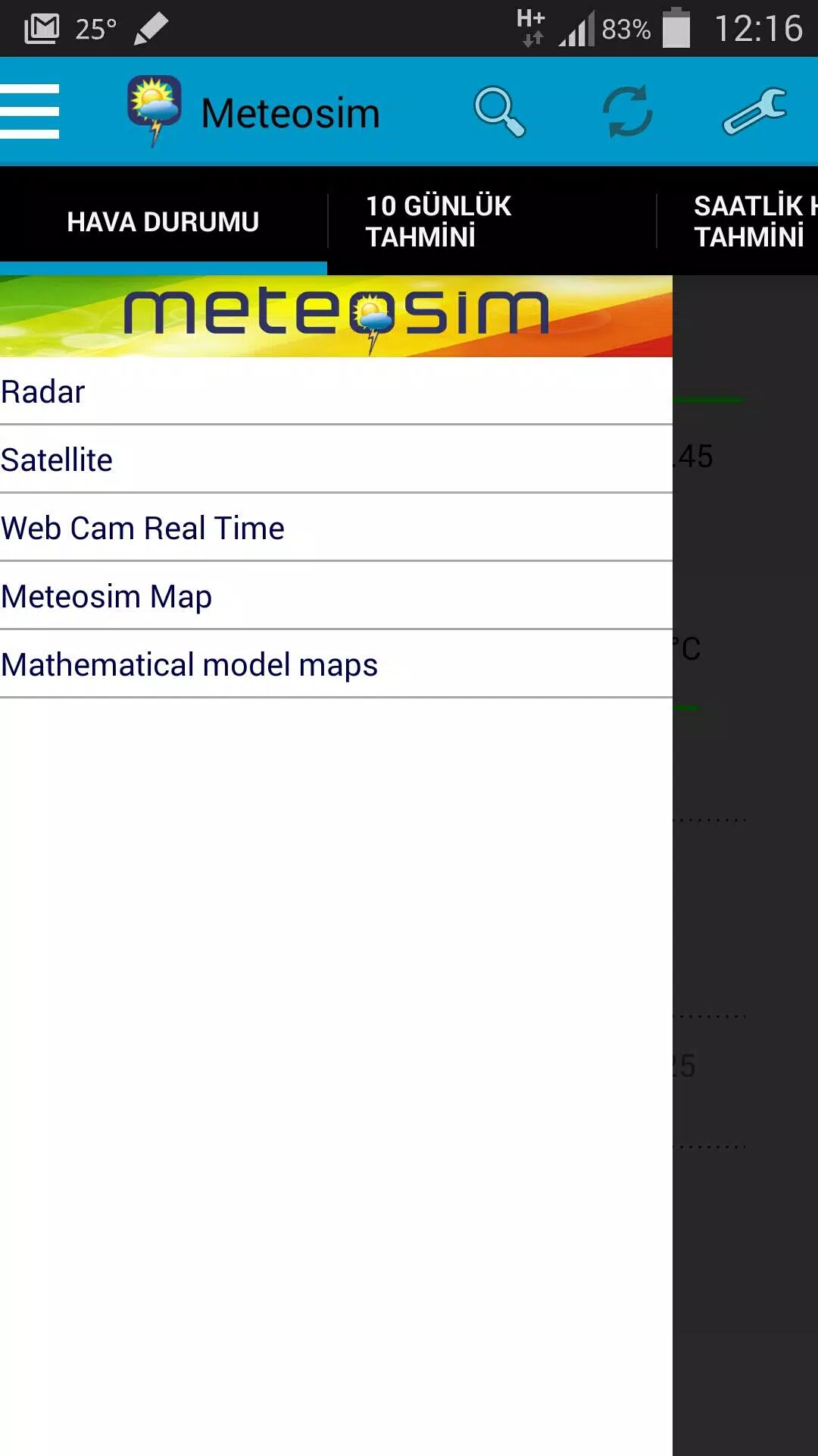 Meteosim weather Screenshots