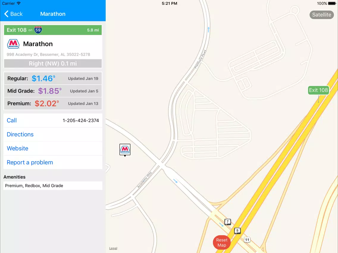 iExit Gas: Cheapest Gas Prices By Interstate Exit iPad Screenshots