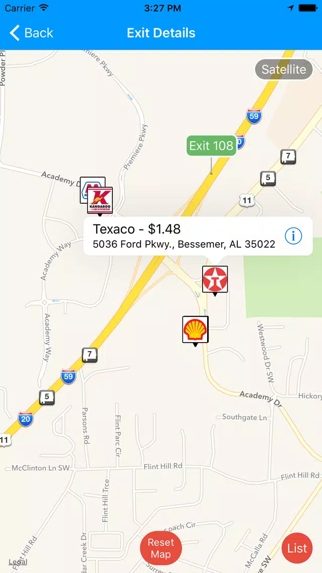 iExit Gas: Cheapest Gas Prices By Interstate Exit Screenshots