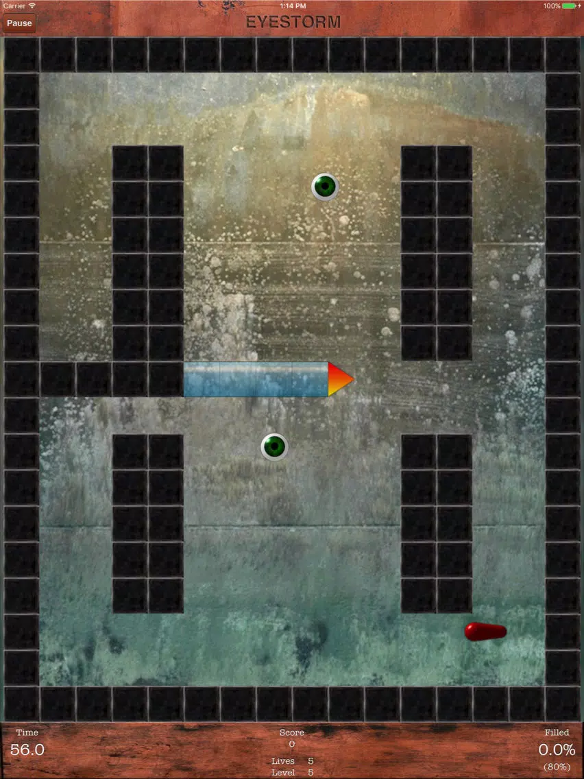Eyestorm (Jezzball clone) iPad  سکرین شاٹس