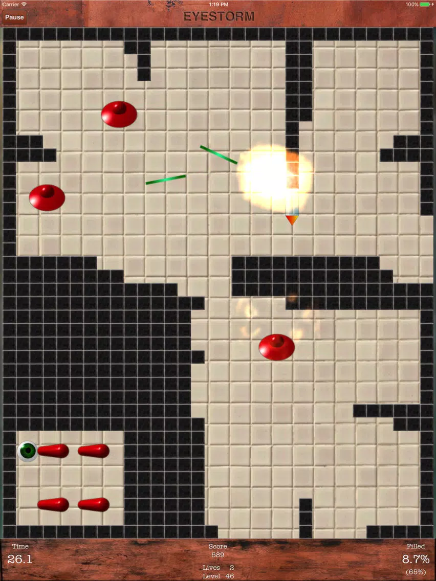 Eyestorm (Jezzball clone) iPad  سکرین شاٹس