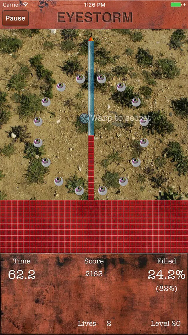 Eyestorm (Jezzball clone) سکرین شاٹس