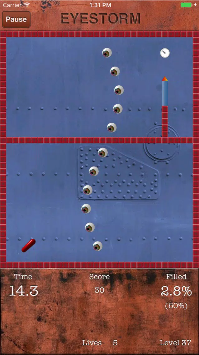 Eyestorm (Jezzball clone) سکرین شاٹس