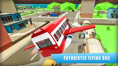 Zrzuty ekranu Futuristic Flying Bus Pilot - Extreme Rescue Bus Flight and Transport 3D Simulator