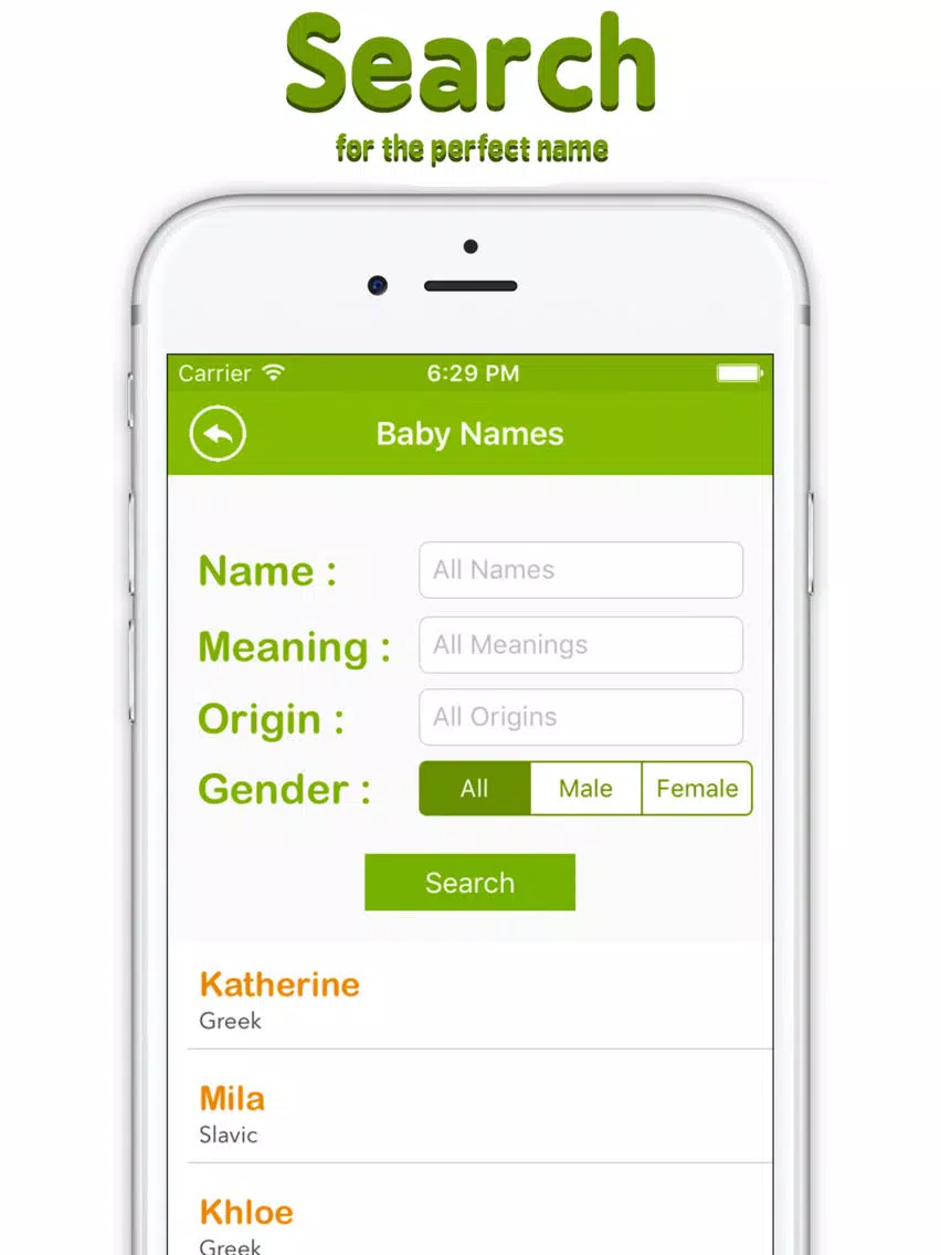 Baby Names Catalog +45000 name iPad 스크린샷