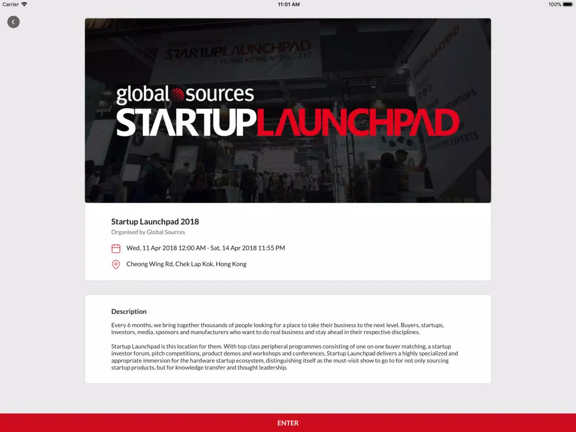 Startup Launchpad 2018 iPad Screenshots