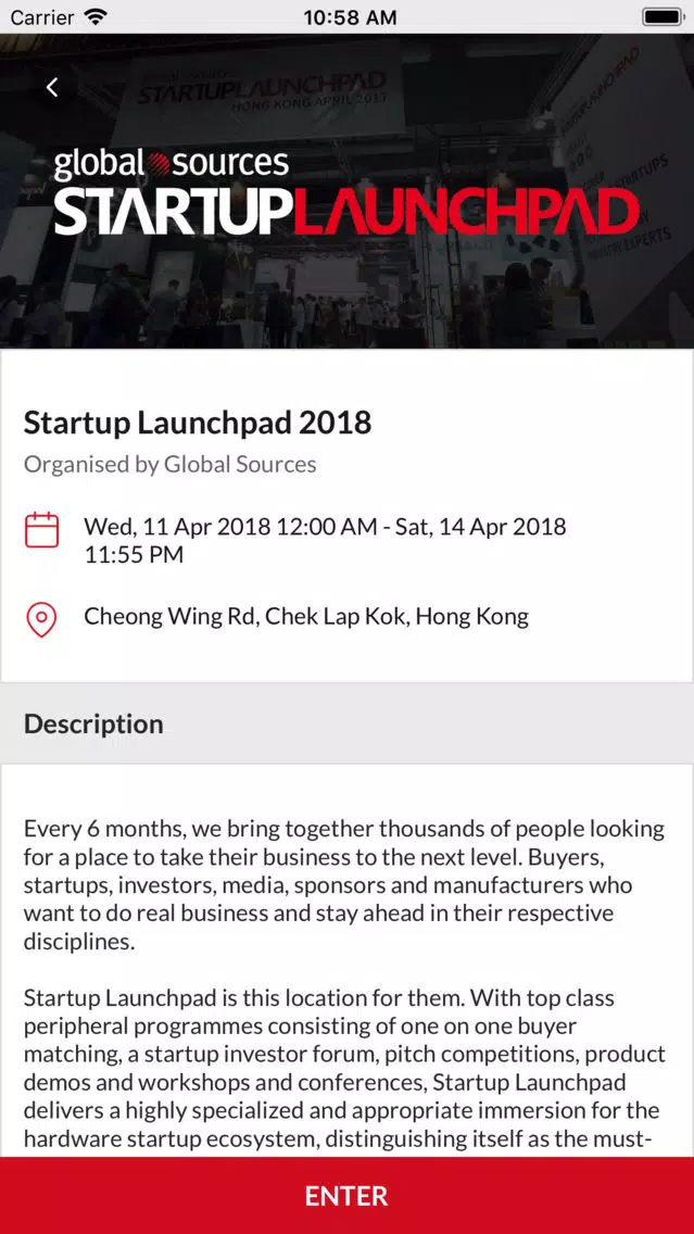 Startup Launchpad 2018 Screenshots