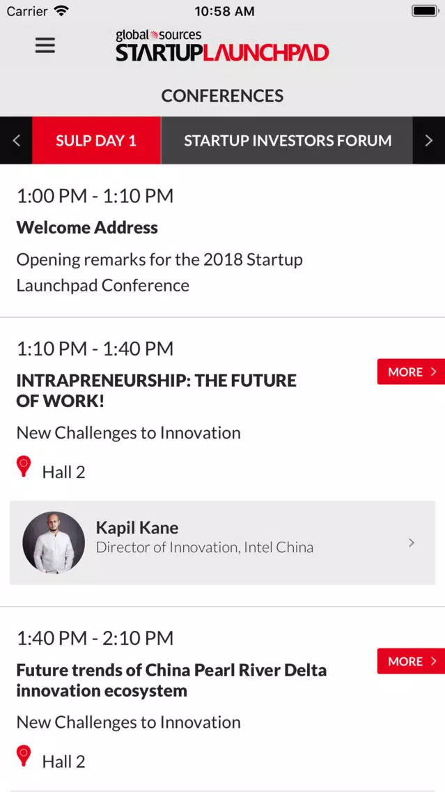 Startup Launchpad 2018 Screenshots