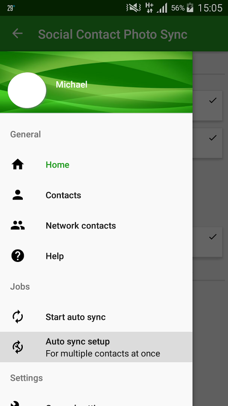 Social Contact Photo Sync Screenshots