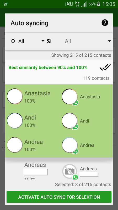 Social Contact Photo Sync Screenshots