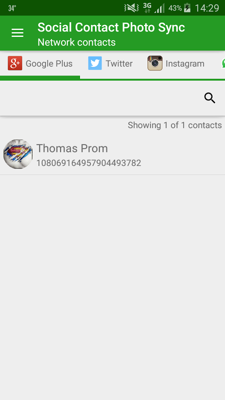 Social Contact Photo Sync Screenshots