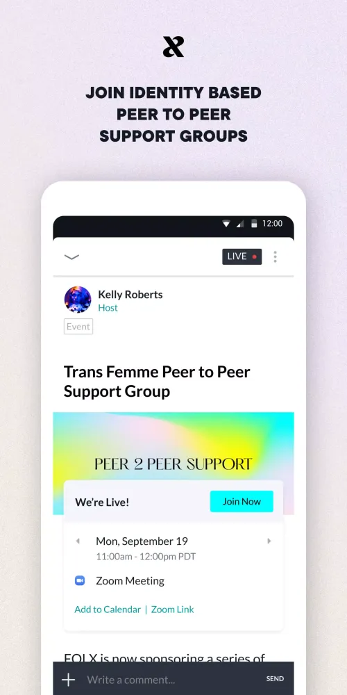 FOLX Community Platform Screenshots