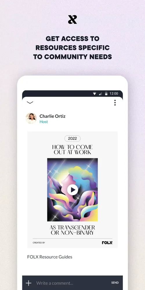 FOLX Community Platform Screenshots