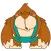 Goola, the funny big gorilla for iMessage Sticker