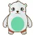 Haku the cute polar bear for iMessage Sticker