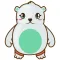 Haku the cute polar bear for iMessage Sticker