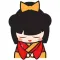 Kimi kawaii japanese doll for iMessage Sticker