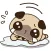 Cute pug puppy for iMessage Sticker