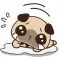 Cute pug puppy for iMessage Sticker