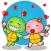 Pura the turtle in love for iMessage Sticker