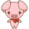 Tutu the cute pinky piglet for iMessage Sticker