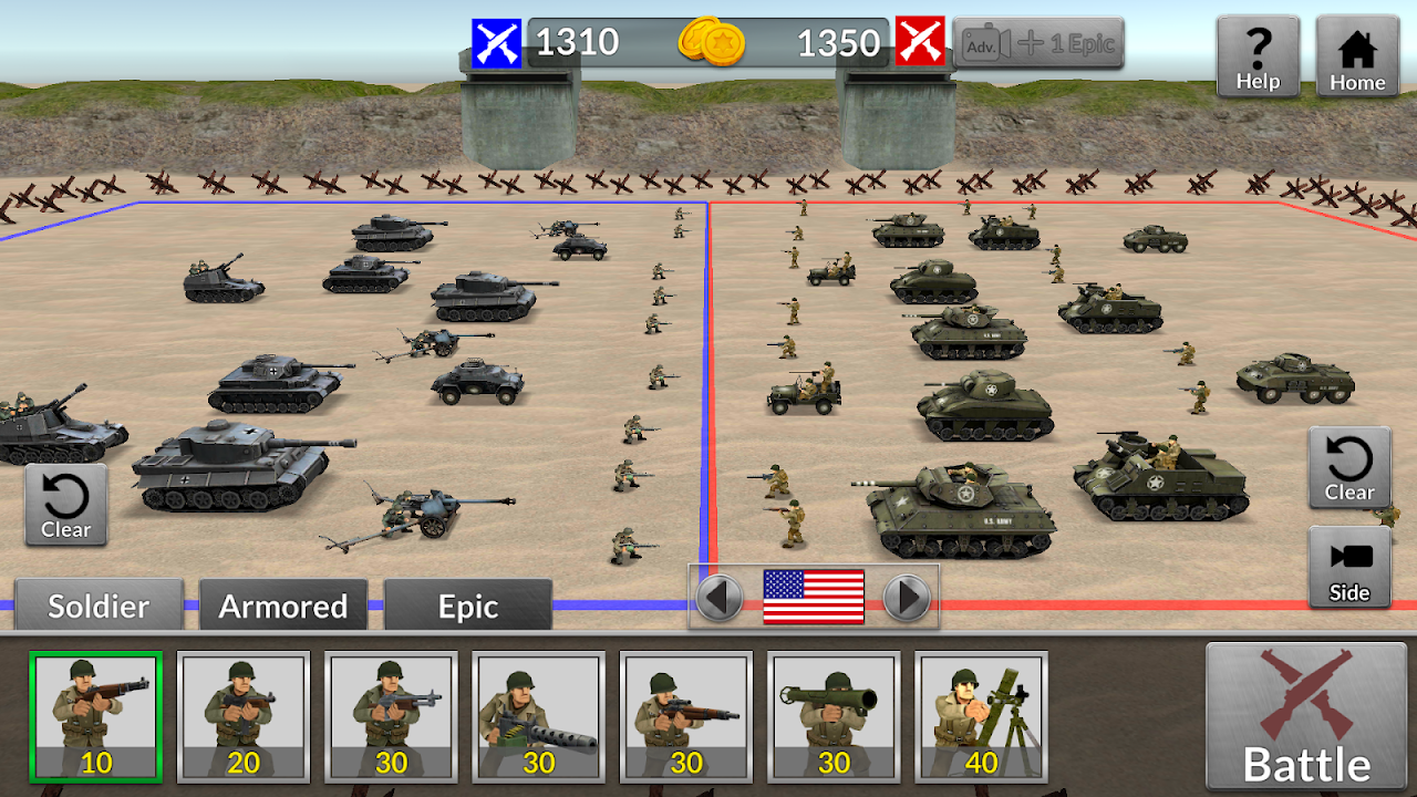 WW2 Battle Simulator Screenshots