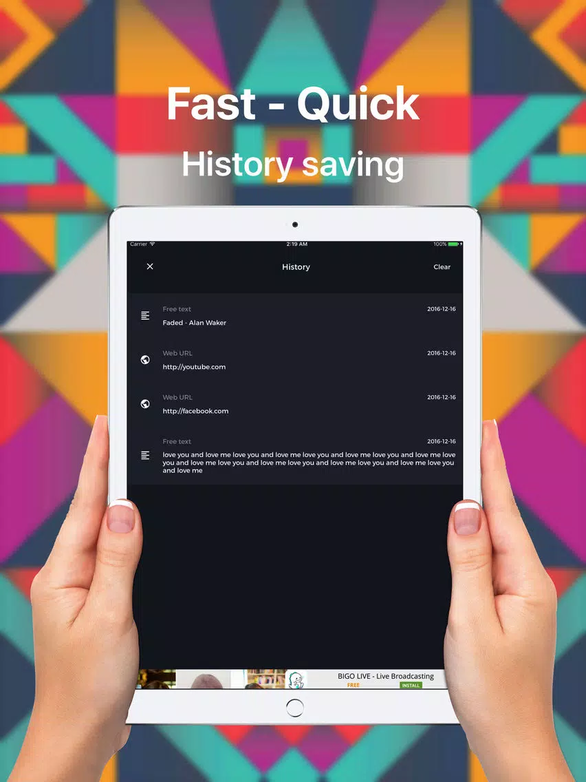 Barcode scanner - QRCode generator iPad Screenshots