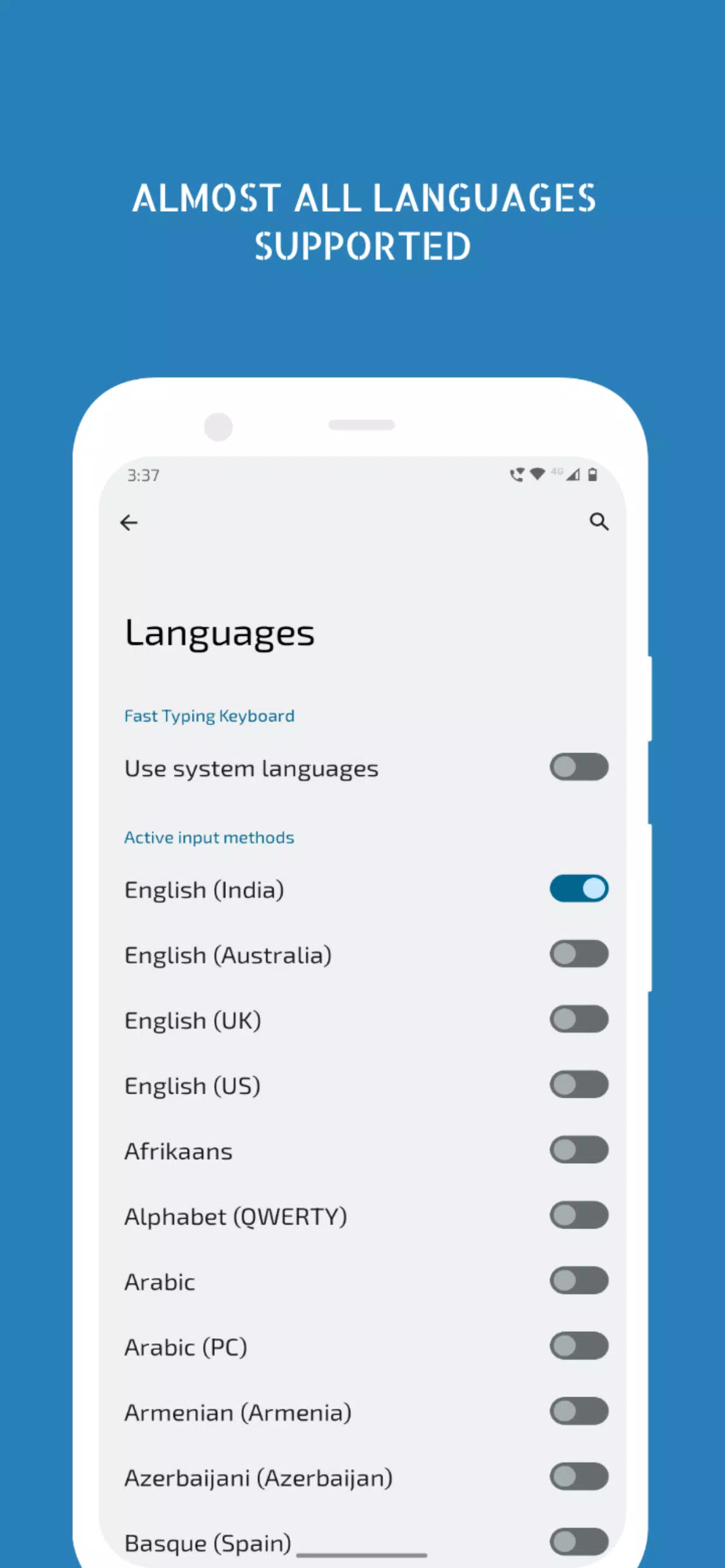 Fast Typing Keyboard Screenshots
