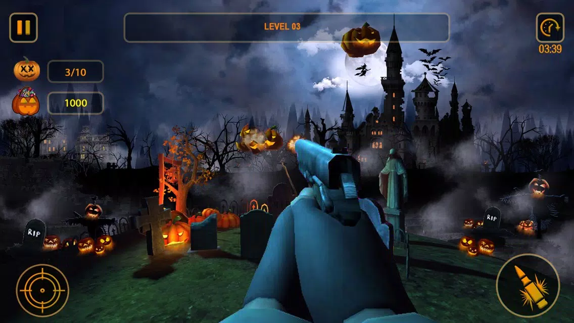 Pumpkin Shooter Game 3D Screenshots