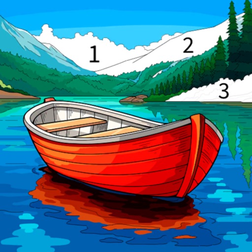 Calm Color-Color By Number Calm Color-Color By Number