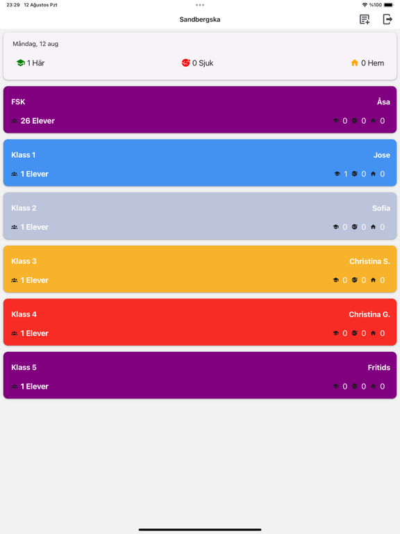 Class Student Atendance Trackr iPad Screenshots