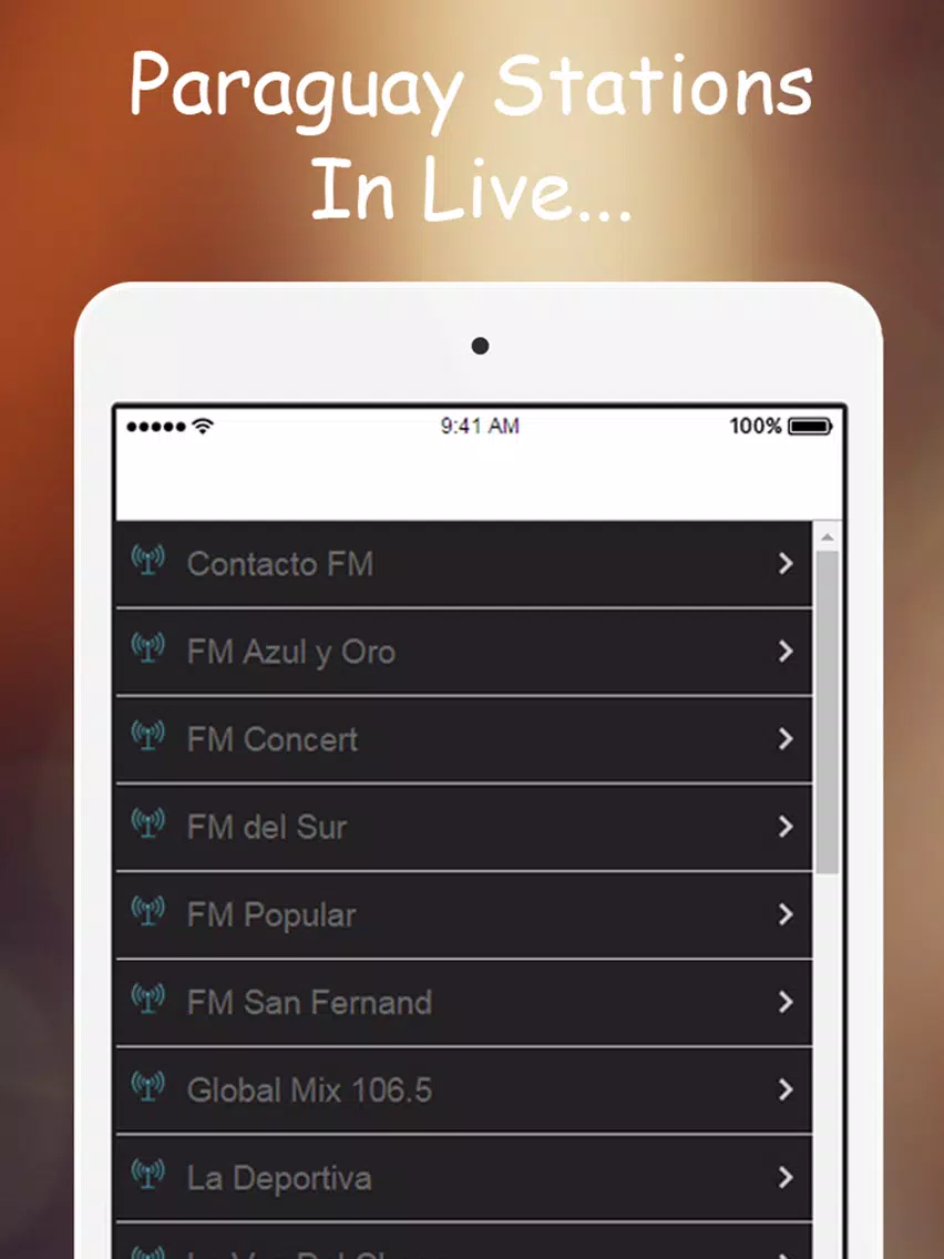 A + Radios Paraguay: Live Stations Fm. iPad Screenshots