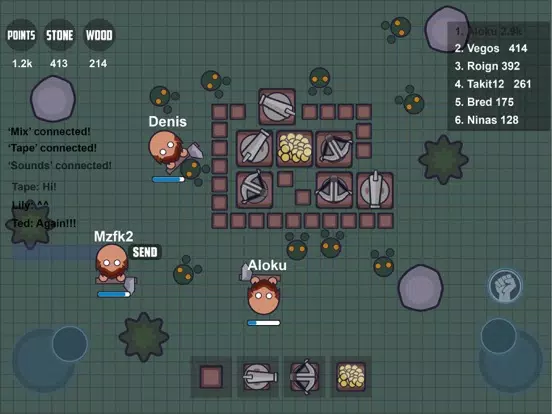 Screenshot di zombios.io online multiplayer iPad 